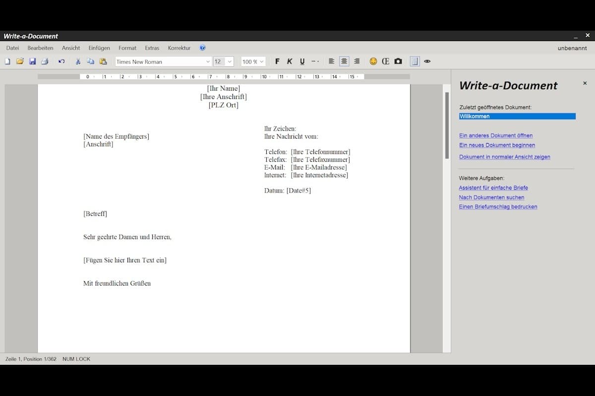 Textverarbeitungssoftware: Write-a-Document 6.2 erschienen