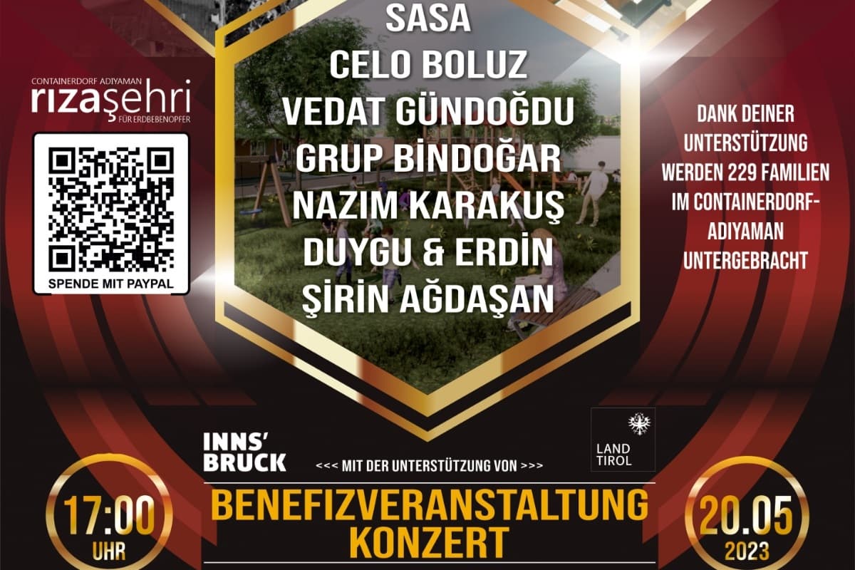 Benefizveranstaltung für Erdbebenopfer Türkei/Syrien